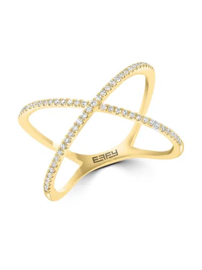 Saks Fifth Avenue Women's 14k Yellow Gold & 0.14 Tcw Diamond Ring