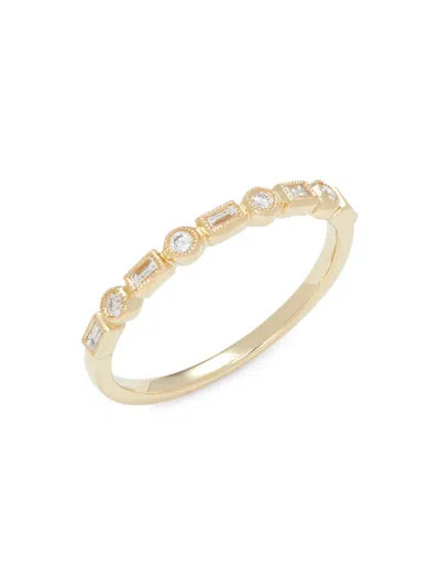 Saks Fifth Avenue Women's 14k Yellow Gold & 0.14 Tcw Diamond Ring