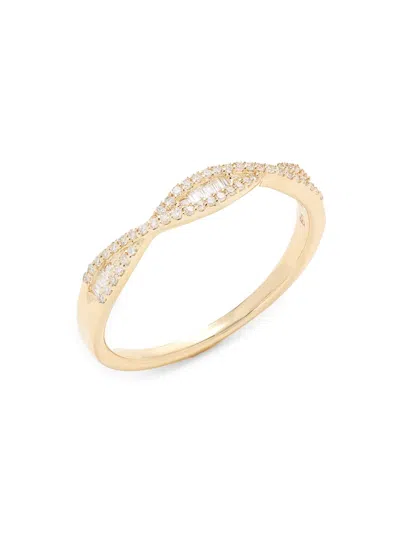 Saks Fifth Avenue Women's 14k Yellow Gold & 0.14 Tcw Diamond Ring