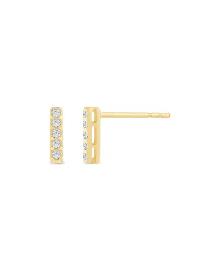 Saks Fifth Avenue Women's 14k Yellow Gold & 0.15 Tcw Diamond Stud Earrings