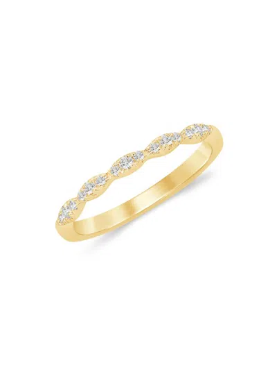 Saks Fifth Avenue Women's 14k Yellow Gold & 0.16 Tcw Diamond Band Ring