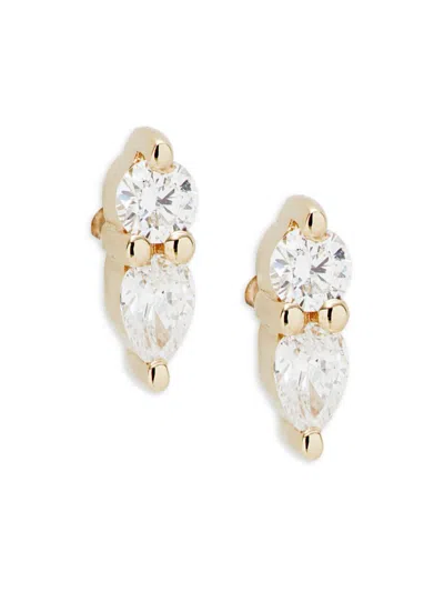 Saks Fifth Avenue Women's 14k Yellow Gold & 0.163 Tcw Diamond Stud Earrings