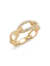 Saks Fifth Avenue Women's 14k Yellow Gold & 0.17 Tcw Diamond Link Ring In Yellow Gold