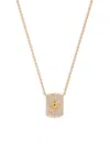 Saks Fifth Avenue Women's 14k Yellow Gold & 0.17 Tcw Diamond Starburst Dog Tag Necklace In Yellow Gold