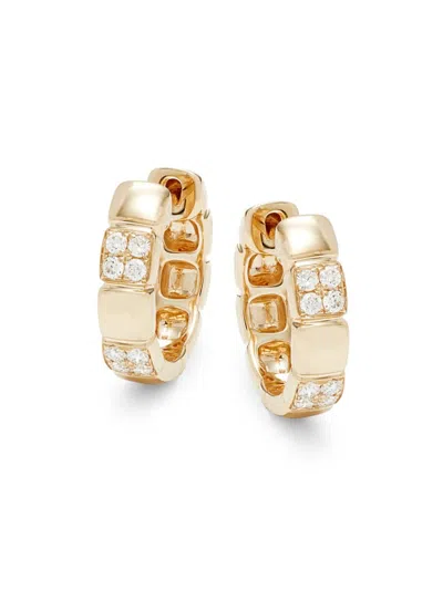 Saks Fifth Avenue Women's 14k Yellow Gold & 0.18 Tcw Diamond Huggie Earrings