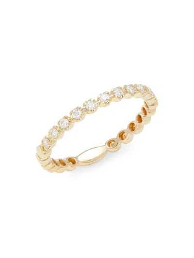 Saks Fifth Avenue Women's 14k Yellow Gold & 0.18 Tcw Diamond Ring