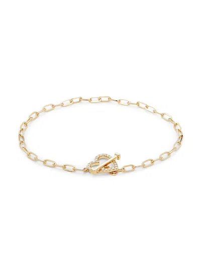 Saks Fifth Avenue Women's 14k Yellow Gold & 0.2 Tcw Diamond Bracelet