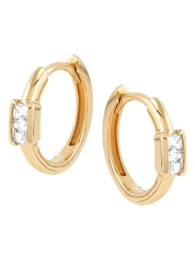 Saks Fifth Avenue Women's 14k Yellow Gold & 0.2 Tcw Diamond Huggie Earrings