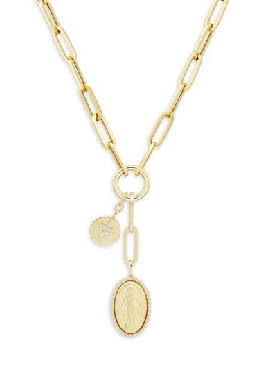 Saks Fifth Avenue Women's 14k Yellow Gold & 0.2 Tcw Diamond Lariat Necklace