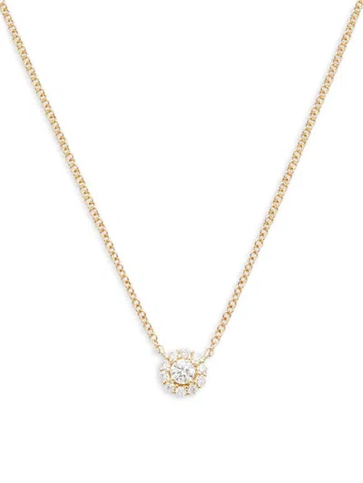 Saks Fifth Avenue Women's 14k Yellow Gold & 0.2 Tcw Diamond Pendant Necklace/18"