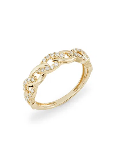 Saks Fifth Avenue Women's 14k Yellow Gold & 0.21 Tcw Diamond Ring