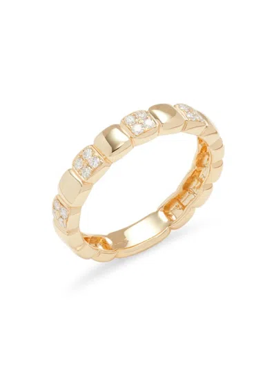 Saks Fifth Avenue Women's 14k Yellow Gold & 0.23 Tcw Diamond Band Ring