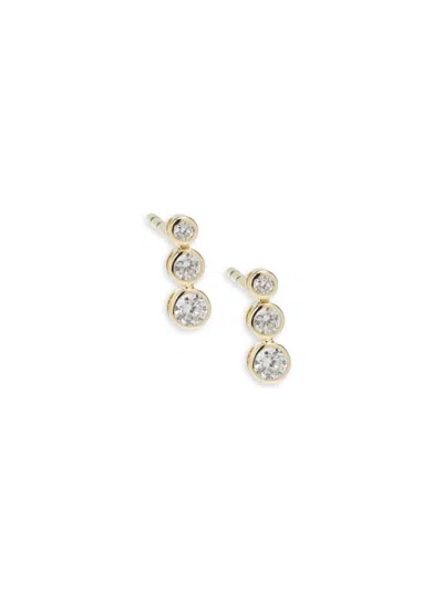 Saks Fifth Avenue Women's 14k Yellow Gold & 0.23 Tcw Lab-grown Diamond Earrings