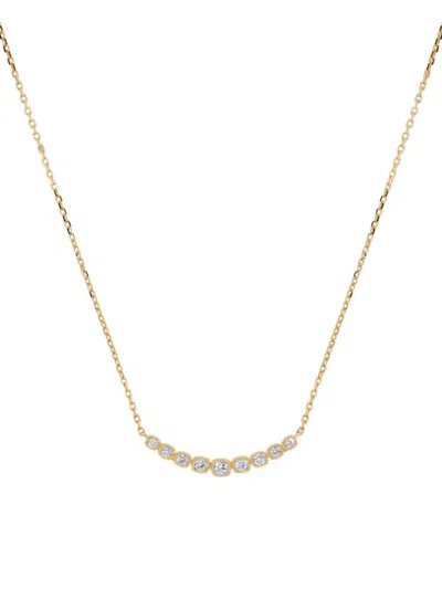 Saks Fifth Avenue Women's 14k Yellow Gold & 0.24 Tcw Diamond Milgrain Bezel Pendant Necklace
