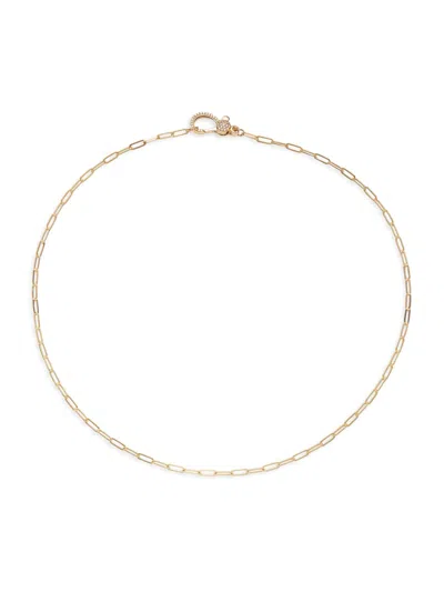 Saks Fifth Avenue Women's 14k Yellow Gold & 0.24 Tcw Diamond Paperclip Chain Necklace