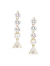 Saks Fifth Avenue Women's 14k Yellow Gold & 0.24 Tcw Lab Grown Diamond Drop Earrings In Yellow Gold