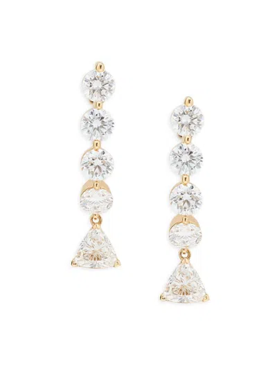 Saks Fifth Avenue Women's 14k Yellow Gold & 0.24 Tcw Lab Grown Diamond Drop Earrings