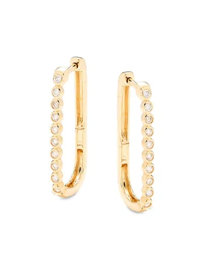 Saks Fifth Avenue Women's 14k Yellow Gold & 0.25 Tcw Diamond Drop Earrings