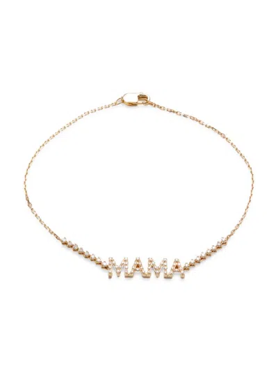Saks Fifth Avenue Women's 14k Yellow Gold & 0.25 Tcw Diamond Mama Bracelet