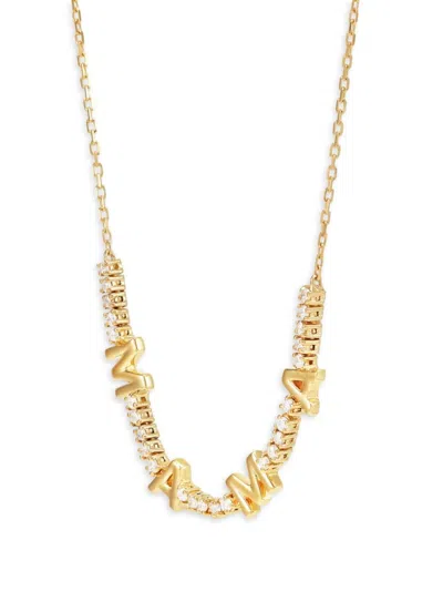 Saks Fifth Avenue Women's 14k Yellow Gold & 0.25 Tcw Diamond Mama Necklace