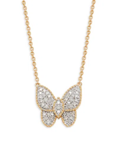 Saks Fifth Avenue Women's 14k Yellow Gold & 0.25 Tcw Diamond Necklace/16''