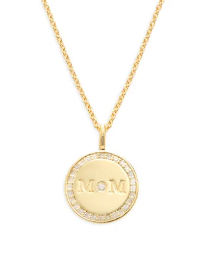 Saks Fifth Avenue Women's 14k Yellow Gold & 0.25 Tcw Diamond Pendant Necklace