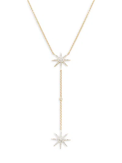 Saks Fifth Avenue Women's 14k Yellow Gold & 0.250 Tcw Diamond Layered Star Necklace