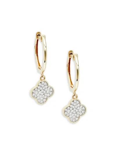 Saks Fifth Avenue Women's 14k Yellow Gold & 0.26 Tcw Diamond Drop Earrings