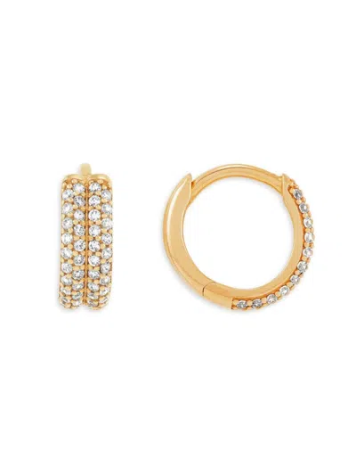 Saks Fifth Avenue Women's 14k Yellow Gold & 0.26 Tcw Diamond Huggie Earrings