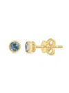 Saks Fifth Avenue Women's 14k Yellow Gold & 0.27 Tcw Blue Topaz Stud Earrings In Yellow Gold