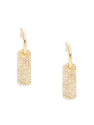 Saks Fifth Avenue Women's 14k Yellow Gold & 0.27 Tcw Diamond Drop Earrings