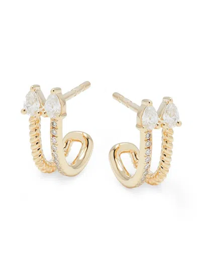 Saks Fifth Avenue Women's 14k Yellow Gold & 0.27 Tcw Diamond Pearl Stud Earrings