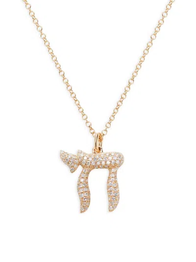 Saks Fifth Avenue Women's 14k Yellow Gold & 0.3 Tcw Diamond Pendant Necklace