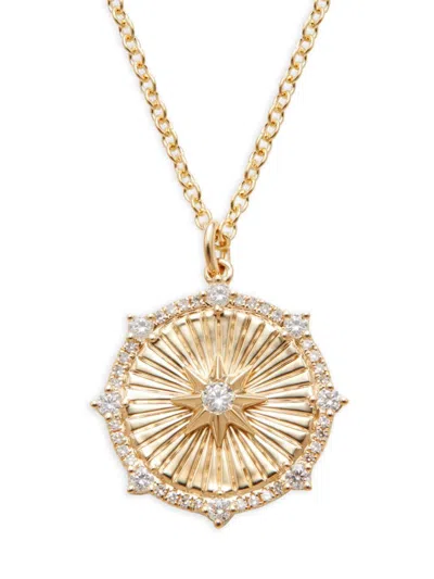 Saks Fifth Avenue Women's 14k Yellow Gold & 0.3 Tcw Diamond Star Pendant Necklace