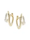 Saks Fifth Avenue Women's 14k Yellow Gold & 0.30 Tcw Lab-grown Diamond Huggie Earrings In Gold