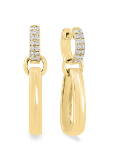 Saks Fifth Avenue Women's 14k Yellow Gold & 0.33 Tcw Lab-grown Diamond Drop Earrings