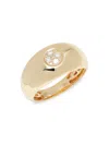 SAKS FIFTH AVENUE WOMEN'S 14K YELLOW GOLD & 0.37 TCW CLUSTER DIAMOND DOME RING