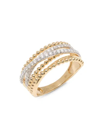 Saks Fifth Avenue Women's 14k Yellow Gold & 0.37 Tcw Lab Grown Diamond Ring