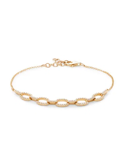 Saks Fifth Avenue Women's 14k Yellow Gold & 0.375 Tcw Diamond Bracelet