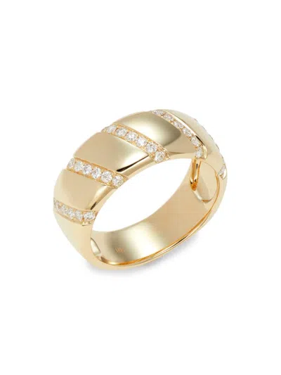 Saks Fifth Avenue Women's 14k Yellow Gold & 0.38 Tcw Diamond Ring