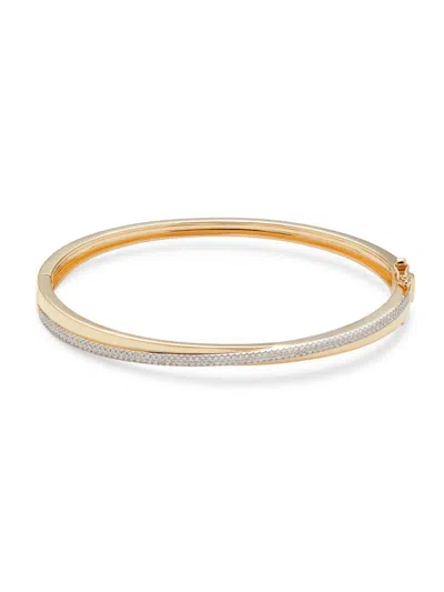 Saks Fifth Avenue Women's 14k Yellow Gold & 0.4 Tcw Diamond Bangle Bracelet