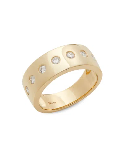 Saks Fifth Avenue Women's 14k Yellow Gold & 0.41 Tcw Diamond Ring In Metallic