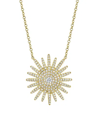 Saks Fifth Avenue Women's 14k Yellow Gold & 0.43 Tcw Diamond Starburst Necklace