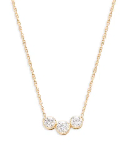 Saks Fifth Avenue Women's 14k Yellow Gold & 0.45 Tcw Lab Grown Diamond Pendant Necklace
