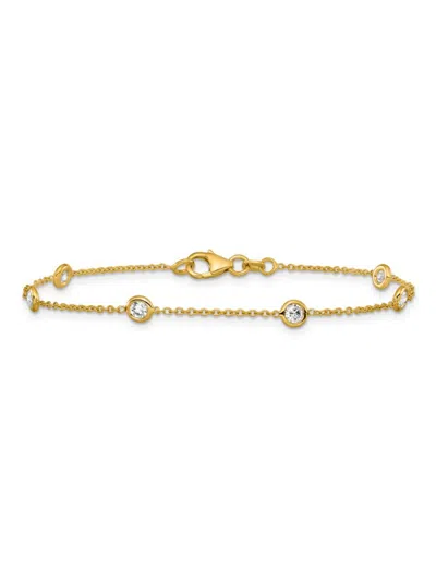 Saks Fifth Avenue Women's 14k Yellow Gold & 0.474 Tcw Diamond Station Bracelet