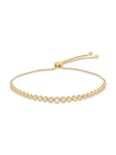Saks Fifth Avenue Women's 14k Yellow Gold & 0.5 Tcw Diamond Bezel Adjustable Bolo Bracelet