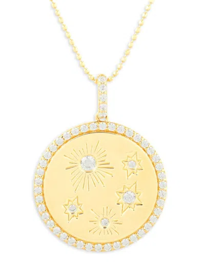 Saks Fifth Avenue Women's 14k Yellow Gold & 0.5 Tcw Diamond Celestial Pendant Necklace