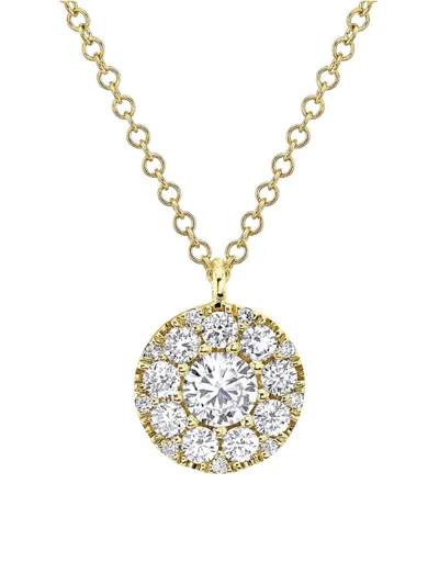 Saks Fifth Avenue Women's 14k Yellow Gold & 0.5 Tcw Diamond Pendant Necklace/18"
