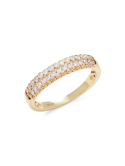 Saks Fifth Avenue Women's 14k Yellow Gold & 0.5 Tcw Diamond Row Ring