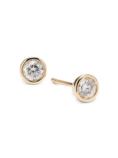 Saks Fifth Avenue Women's 14k Yellow Gold & 0.5 Tcw Diamond Stud Earrings